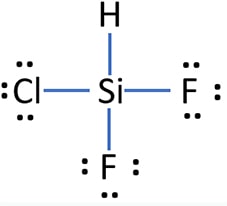 chlorodifluromethane CHClF2 lewis structure